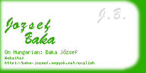 jozsef baka business card